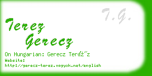 terez gerecz business card